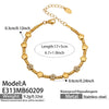 Wholesale Women's Geometric Stainless Steel 18K Gold Plated Microinlaid Bracelet Set Fashionable Minimalist Style