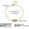 Wholesale Women's Geometric Stainless Steel 18K Gold Plated Microinlaid Bracelet Set Fashionable Minimalist Style