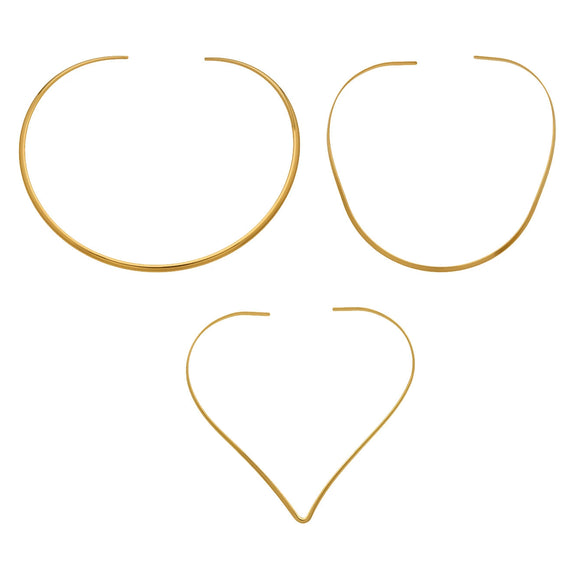 Wholesale Women's Geometric Stainless Steel 18K Gold Plated Minimalist Light Luxury Necklace