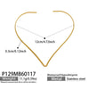 Wholesale Women's Geometric Stainless Steel 18K Gold Plated Minimalist Light Luxury Necklace