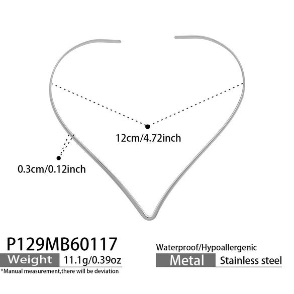 Wholesale Women's Geometric Stainless Steel 18K Gold Plated Minimalist Light Luxury Necklace