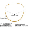 Wholesale Women's Geometric Stainless Steel 18K Gold Plated Minimalist Light Luxury Necklace