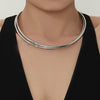 Wholesale Women's Geometric Stainless Steel 18K Gold Plated Minimalist Light Luxury Necklace