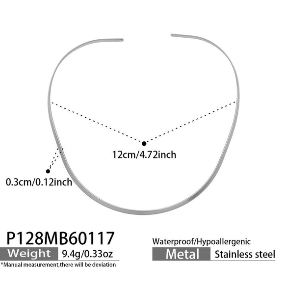 Wholesale Women's Geometric Stainless Steel 18K Gold Plated Minimalist Light Luxury Necklace