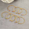 Wholesale Women's Geometric Stainless Steel 18K Gold Plated Open Bracelet Office Lady Style Jewelry