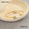 Wholesale Women's Geometric Stainless Steel 18K Gold Plated Open Bracelet Office Lady Style Jewelry