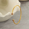 Wholesale Women's Geometric Stainless Steel 18K Gold Plated Open Bracelet Office Lady Style Jewelry