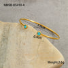 Wholesale Women's Geometric Stainless Steel 18K Gold Plated Open Bracelet Office Lady Style Jewelry