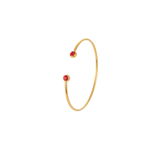 Wholesale Women's Geometric Stainless Steel 18K Gold Plated Open Bracelet Office Lady Style Jewelry