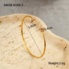 Wholesale Women's Geometric Stainless Steel 18K Gold Plated Open Bracelet Office Lady Style Jewelry
