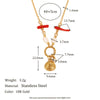 Wholesale Women's Geometric Stainless Steel 18K Gold Plated Pendant Necklace In Light Luxury Style