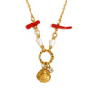 Wholesale Women's Geometric Stainless Steel 18K Gold Plated Pendant Necklace In Light Luxury Style