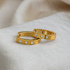Wholesale Women's Geometric Stainless Steel 18K Gold Plated Pvd Furnace Vacuum Real Gold Plating Hoop Earrings