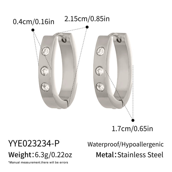 Wholesale Women's Geometric Stainless Steel 18K Gold Plated Pvd Furnace Vacuum Real Gold Plating Hoop Earrings