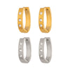 Wholesale Women's Geometric Stainless Steel 18K Gold Plated Pvd Furnace Vacuum Real Gold Plating Hoop Earrings