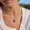 Wholesale Women's Geometric Stainless Steel 18K Gold Plated Square Pendant Necklace For Office Ladies