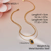 Wholesale Women's Geometric Stainless Steel 18K Gold Plated Square Pendant Necklace For Office Ladies