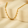 Wholesale Women's Geometric Stainless Steel 18K Gold Plated Tassel Necklace