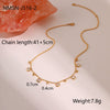 Wholesale Women's Geometric Stainless Steel 18K Gold Plated Tassel Zircon Necklace Fashion Jewelry