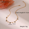 Wholesale Women's Geometric Stainless Steel 18K Gold Plated Tassel Zircon Necklace Fashion Jewelry