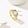 Wholesale Women's Geometric Stainless Steel 14K Gold Plated Vacuum Furnace Electroplated Ring