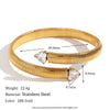 Wholesale Women's Geometric Stainless Steel 18K Gold Plated Vacuum Plated Fashion Bracelet
