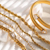 Wholesale Women's Geometric Stainless Steel 18K Gold Plated Vacuum Plated Fashion Bracelet