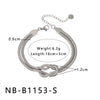 Wholesale Women's Geometric Stainless Steel 18K Gold Vacuum Plated Snakeshaped Necklace And Bracelet Combination