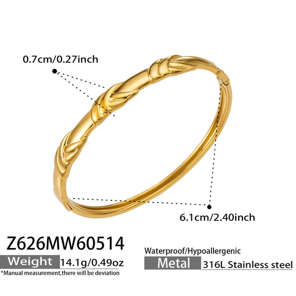 Wholesale Women's Geometric Stainless Steel 18K Goldplated Bracelet Jewelry