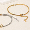 Wholesale Women's Geometric Stainless Steel 18K Goldplated Bracelet