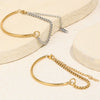 Wholesale Women's Geometric Stainless Steel 18K Goldplated Bracelet