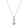 Wholesale Women's Geometric 304 Stainless Steel 18K Goldplated Diamondstudded Gradient Zircon Pendant Calendering Chain Necklace