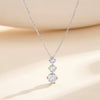 Wholesale Women's Geometric 304 Stainless Steel 18K Goldplated Diamondstudded Gradient Zircon Pendant Calendering Chain Necklace