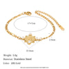 Wholesale Women's Geometric Stainless Steel 18K Goldplated Figaro Chain Queen Coin Bracelet