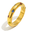Wholesale Women's Geometric Stainless Steel 18K Goldplated Luxury Ring