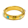 Wholesale Women's Geometric Stainless Steel 18K Goldplated Luxury Ring
