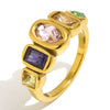 Wholesale Women's Geometric Stainless Steel 18K Goldplated Luxury Ring