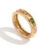 Wholesale Women's Geometric Stainless Steel 18K Goldplated Luxury Ring