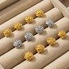 Wholesale Women's Geometric Stainless Steel 18K Goldplated Niche Style Earrings