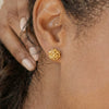 Wholesale Women's Geometric Stainless Steel 18K Goldplated Niche Style Earrings