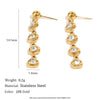 Wholesale Women's Geometric Stainless Steel 18K Goldplated Niche Style Earrings