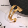Wholesale Women's Geometric Stainless Steel 18K Goldplated Open Bracelet Fashion Jewelry
