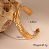 Wholesale Women's Geometric Stainless Steel 18K Goldplated Open Bracelet Fashion Jewelry
