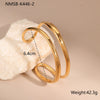 Wholesale Women's Geometric Stainless Steel 18K Goldplated Open Bracelet Fashion Jewelry
