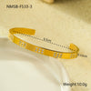 Wholesale Women's Geometric Stainless Steel 18K Goldplated Open Bracelet Fashion Jewelry