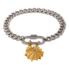 Wholesale Women's Geometric Stainless Steel 18K Goldplated Pendant Bracelet With Screw Clasp