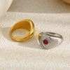 Wholesale Women's Geometric Stainless Steel 18K Goldplated Ring Jewelry