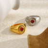 Wholesale Women's Geometric Stainless Steel 18K Goldplated Ring Jewelry