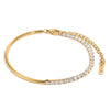 Wholesale Women's Geometric Stainless Steel 18K Goldplated Splicing Bracelet