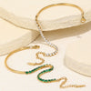 Wholesale Women's Geometric Stainless Steel 18K Goldplated Splicing Bracelet